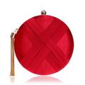 Women's Clutch Bags Silk PU Leather Party / Evening Bridal Shower Wedding Party Buttons Tassel Plain Silver Black Red