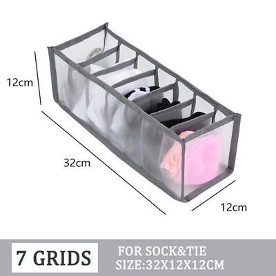 1pc Wardrobe Clothes Organizer, Visible Foldable Closet Organizers, Compartment Storage Box with Mesh Separation, Washable Drawer Dividers Organizers (Bra/Panties/Socks/Pants/T-Shirt/Legging)