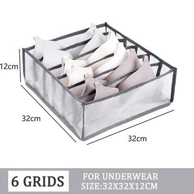 1pc Wardrobe Clothes Organizer, Visible Foldable Closet Organizers, Compartment Storage Box with Mesh Separation, Washable Drawer Dividers Organizers (Bra/Panties/Socks/Pants/T-Shirt/Legging)