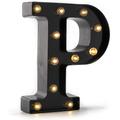 LED Letters Lights 26 Alphabet Arabic Battery Operated Black Decorative Marquee Lamps for Events Wedding Party Birthday Home Bar(Cool Black) Newly Design