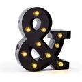 LED Letters Lights 26 Alphabet Arabic Battery Operated Black Decorative Marquee Lamps for Events Wedding Party Birthday Home Bar(Cool Black) Newly Design