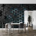 Geometric 3D Home Decoration Classic Modern Wall Covering, Canvas PVC / Vinyl Material Adhesive required Self adhesive Mural, Room Wallcovering