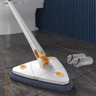 360 Degree Rotatable Adjustable Cleaning Mop - Imitation Hand Twist Quick Dry Mop, Extendable Triangle Mop 360° Rotatable Adjustable 130 cm Cleaning Mop