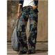 Women's Jeans Normal Faux Denim Butterfly Tie Dye 1 2 Fashion Mid Waist Full Length Casual Weekend