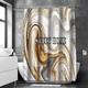 Shower Curtain with Hooks,Marble Pattern Abstract Art Fabric Home Decoration Bathroom Waterproof Shower Curtain with Hook Luxury Modern