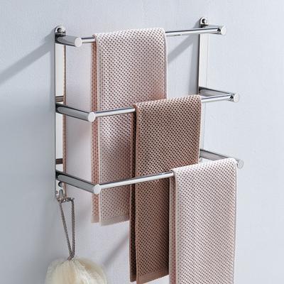 Multilayer Towel Bar Towel Rack Towel Rail,Stainless Steel 3-TierTowel Bar Storage Shelf for Bathroom 30cm~70cm Towel Holder (Black/Chrome/Brushed Golden/Brushed Nickel)