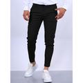 Men's Trousers Chinos Chino Pants Pocket Plain Comfort Breathable Outdoor Daily Going out 100% Cotton Fashion Streetwear Black Pink