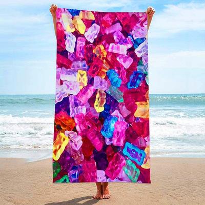 Microfiber Sand Free Beach Towel Quick Dry Super Absorbent Large Towels Blanket for Travel Pool Swimming Bath Camping Yoga Girls Women Men Adults