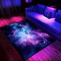 Blacklight Rug UV Reactive Glow in the Dark Area Rug Kitchen Mat Non-Slip Oil Proof Trippy Universe Floor Mat Livingroom Rug Indoor Outdoor Mat Bedroom Decor Bathroom Mat Entrance Rug Door Mat