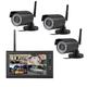 7 inch TFT Digital 2.4G Wireless Cameras Audio Video Baby Monitors 4CH Quad CCTV DVR Security System With IR night light Camera