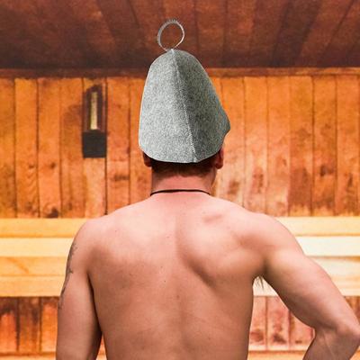 Anti Heat Sauna Hat Thicken Wool Felt Shower Cap Quickly Towel Men Women Cap Satin Hat Hair Night Sauna Bathroom Accessories