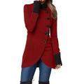 Women's Coat Outdoor Daily Wear Going out Fall Winter Coat Stand Collar Regular Fit Windproof Warm Comtemporary Stylish Casual Jacket Long Sleeve Plain Slim Fit Black Wine Army Green