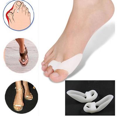 1Pair Silicone Toes Separator Foot Hallux Valgus Correction Bone Ectropion Adjuster Toes Outer Appliance Foot Care Tool Gel Bunion Big Toe Separator Spreader Eases Foot Pain