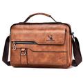 WEIXIER Crossbody Bag Men's Shoulder Bag Vintage Leather Vertical Hand Business Men's Casual Leather Bag Satchel Bag For Men