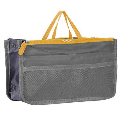 Handbag Organizer Insert for Women – Large Capacity, Zipper Closure, Portable with Handle – Ideal for Travel, Documents, Cards, and Small Items