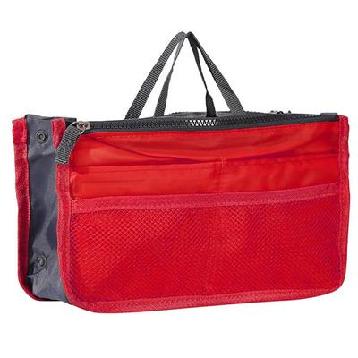 Handbag Organizer Insert for Women – Large Capacity, Zipper Closure, Portable with Handle – Ideal for Travel, Documents, Cards, and Small Items