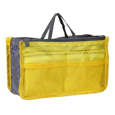 Handbag Organizer Insert for Women – Large Capacity, Zipper Closure, Portable with Handle – Ideal for Travel, Documents, Cards, and Small Items