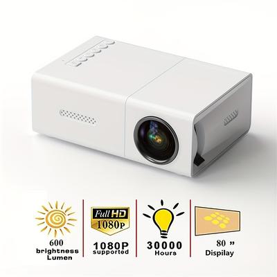 M100 Mini Mini Projector Home LED Portable 3D Projector HD LED Projector Video Projector for Home Theater 320x240 20 lm Compatible with HDMI USB
