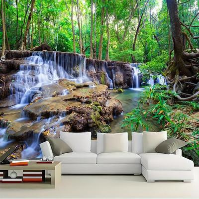 Beautiful wooden ladder waterfall scenery tapestry hanging cloth background cloth decorative cloth hanging cloth