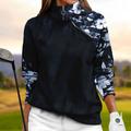 Women's Golf Pullover Sweatshirt Blue Long Sleeve Thermal Warm Top Floral Fall Winter Ladies Golf Attire Clothes Outfits Wear Apparel
