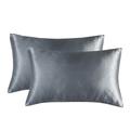 Set of 2 Pcs Silk Satin Pillowcase for Hair and Skin Slip, Pillow Cases for Standard/Queen/King Size - Satin Cooling Pillow Covers with Envelope Closure Suit