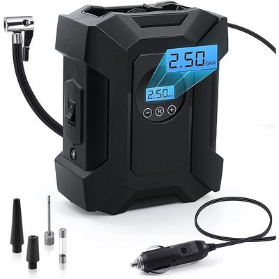 Tire Inflator Portable Air Compressor, 12v Dc Air Pump for Car Tires with Digital Pressure Gauge 150psi and Emergency Led Light, Tire Pump for Car Bicycle Motorcycle Basketball and Other Inflatables