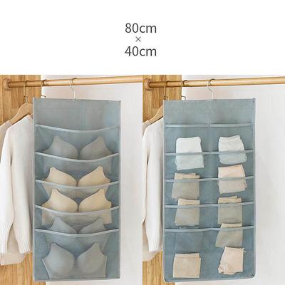 Dual-Sided Hanging Closet Organizer Pocket for Underwear Stocking Toiletries Accessories Bra Dresser Panty Socks Drawers Home Basics