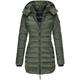 Women's Parka Lightweight Quilted Jacket Mid-Length Puffer Jacket Thermal Winter Coat with Pocket Zipper Hooded Coat Active Casual Outerwear Long Sleeve