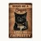 1pc Retro Metal Tin Sign Cute Cat Tin Sign Vintage Kitchen Signs Wall Decor, Painting Wall Hanging for Home Decor Wall Art Metal Tin Sign 20x30cm/8''x12''