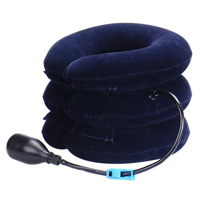 Cervical Vertebra Traction Apparatus Inflatable Massager Cervical Vertebra Cervical Bracket Domestic Medical Three-Layer Full Velvet Cervical Traction Device