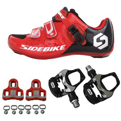 SIDEBIKE Men's Cycling Shoes,Breathable Cushioning Road Bike Shoes with Pedals Cleats