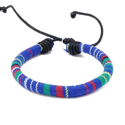 Men's Women's Loom Bracelet Plaited Wrap Candy Fashion Simple Polyamide Bracelet Jewelry Red / Blue / Rainbow For Daily Holiday Festival