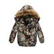 Kids Boys' Down Coat Winter Hoodie Jacket Faux Fur Trim Long Sleeve Green Blue Black Plain Parka 3-6 Years