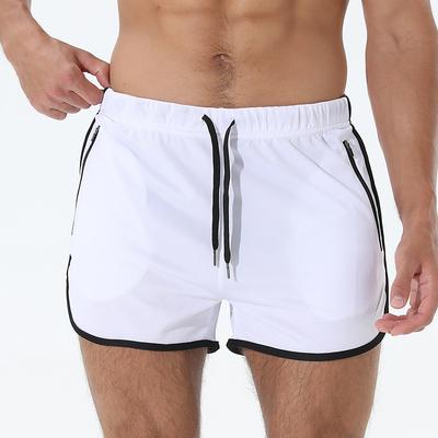 Men's Running Shorts Athletic Shorts Drawstring Zipper Pocket Shorts Athletic Athleisure Spandex Breathable Quick Dry Soft Fitness Gym Workout Running Sportswear Activewear Solid Colored Dark Grey