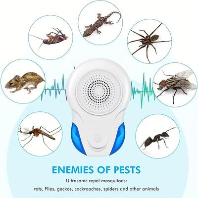 1pcs Ultrasonic Pest Repeller New Shape Indoor Ultrasonic Repellent For Roach Rodent Mouse Bugs Mosquito Mice Spider Pest Controller Indoor Pest Control For Home Kitchen Office Warehou