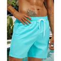 Men's Swim Shorts Swim Trunks Beach Shorts Sports Going out Weekend Breathable Quick Dry Running Casual Pocket Drawstring with Mesh lining Plain Knee Length Gymnatics Activewear Yellow Pink