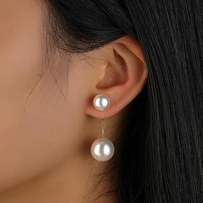 1 Pair Stud Earrings Earrings For Women's Work Gift Daily Imitation Pearl Alloy Drop Fashion