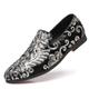 Men's Loafers Slip-Ons Formal Shoes Comfort Shoes Sequin Classic British Party Evening Office Career Satin Black Red Blue Floral Spring Summer