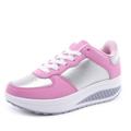 Women's Sneakers Plus Size Platform Sneakers Outdoor Daily Summer Winter Platform Round Toe Fashion Sporty Casual Walking PU Lace-up Black / White Black / Red Pink / Grey