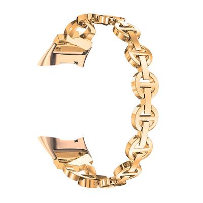Watch Band for Fitbit Charge 5 Stainless Steel Replacement Strap Bling Diamond Jewelry Bracelet Wristband