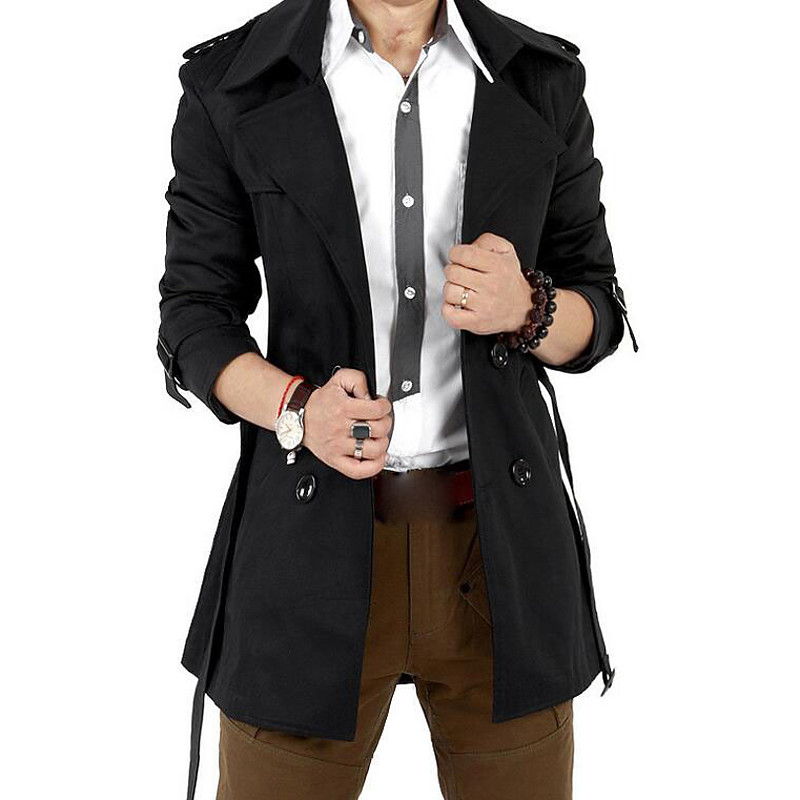 Men's Winter Coat Windbreaker Transition Jacket Field Coat Peacoat Trench Coat Overcoat Business Casual Fall Winter Cotton Outerwear Clothing Apparel Solid Colored Oversized Shirt Collar