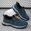 Men's Loafers Slip-Ons Slip-on Sneakers Hiking Walking Vintage Casual Outdoor Fabric Slip Resistant Slip-on Black Blue khaki Spring Fall