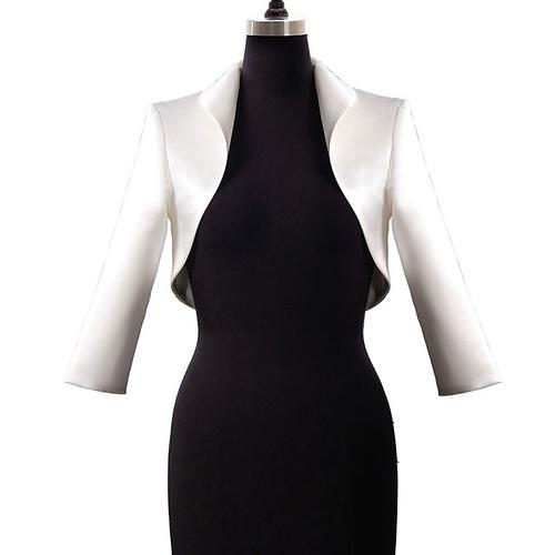 Shawl Wrap Shawls Women's Wedding Guest Wrap Bolero Pure Elegant Long Sleeve Satin Fall Wedding Wraps With Pure Color For Event / Party Spring Summer dress to impress 2025
