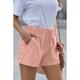Women's Basic Essential Casual Shorts Wide Leg Baggy Pocket Short Daily Holiday Micro-elastic Simple Cotton Blend Lightweight Outdoor Mid Waist Light Blue Wine Red Pink ArmyGreen Orange Red