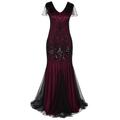 Women's Gold Sequin Dress Prom Dress Party Dress Sparkly Dress Lace Dress Vintage Dress Black Dress Long Dress Maxi Dress Burgundy Dark Green Sleeveless Plain Spring Fall Winter