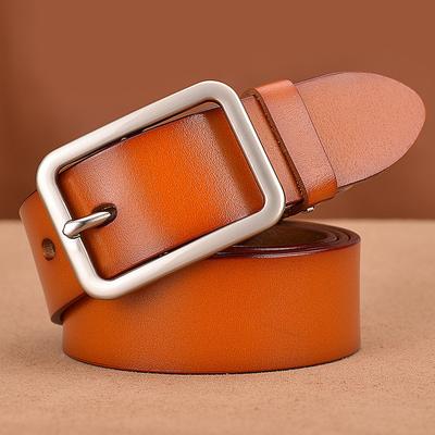 Men's Leather Belt Casual Belt Black Red Dermis Retro Traditional Plain Daily Wear Going out Weekend