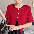 Knitted Shawl Women's Fall Wedding Guest Wrap Pearl Button Cardigan Small Coat Spring Autumn Ice Silk Shawl