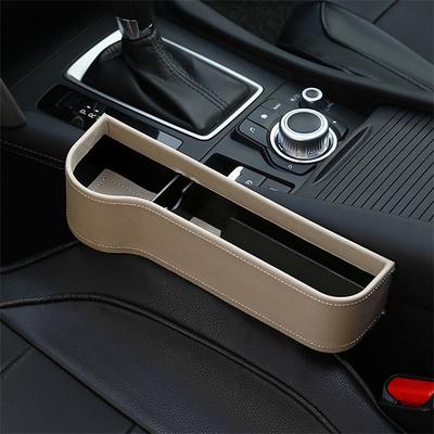 Seat Side Organizer Cup Holder For Cars Leather Multifunctional Auto Seat Gap Filler Storage Box Seat Pocket Stowing Tidying