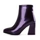 Women's Boots Metallic Boots Heel Boots Outdoor Office Daily Solid Colored Fleece Lined Booties Ankle Boots Winter Block Heel Chunky Heel Pointed Toe Casual Minimalism Walking Microfiber Zipper Black