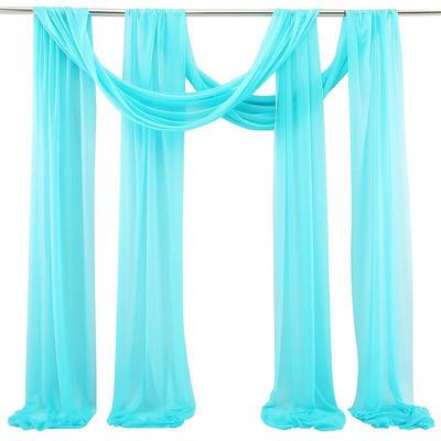 Sage Green Wedding Arch Drapes Chiffon Fabric Drapery Sheer Backdrop Curtains for Party Ceremony Arch Stage Decorations